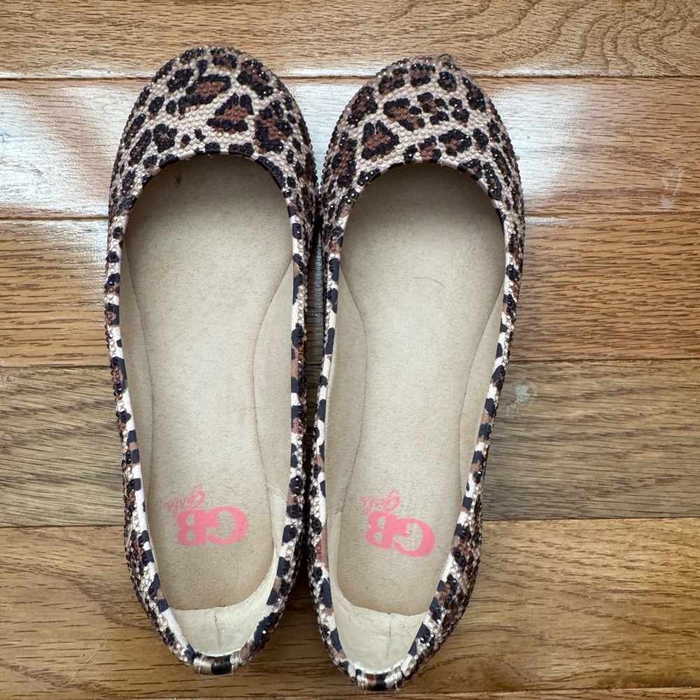GB Girls Leopard Print Flats